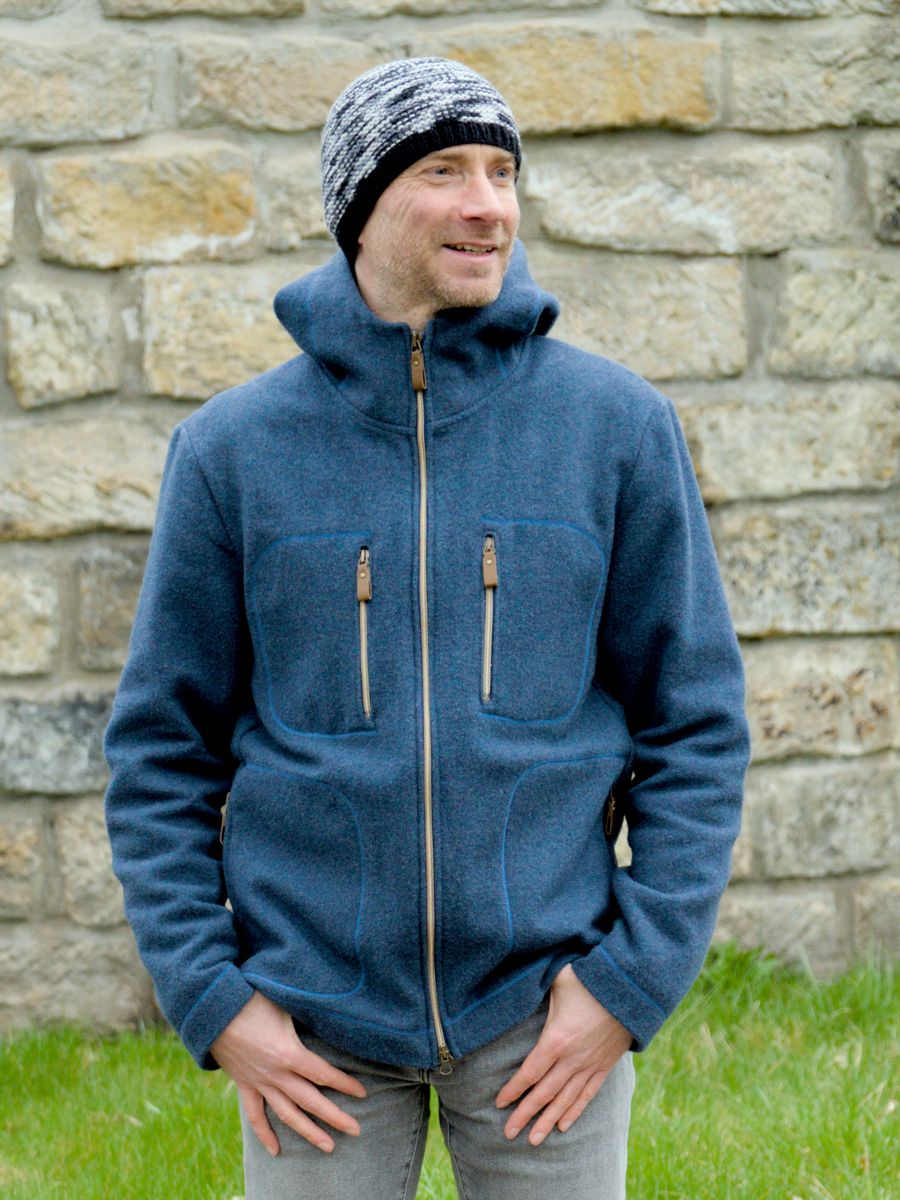 Merino Jacke PureWool Männer - Blau