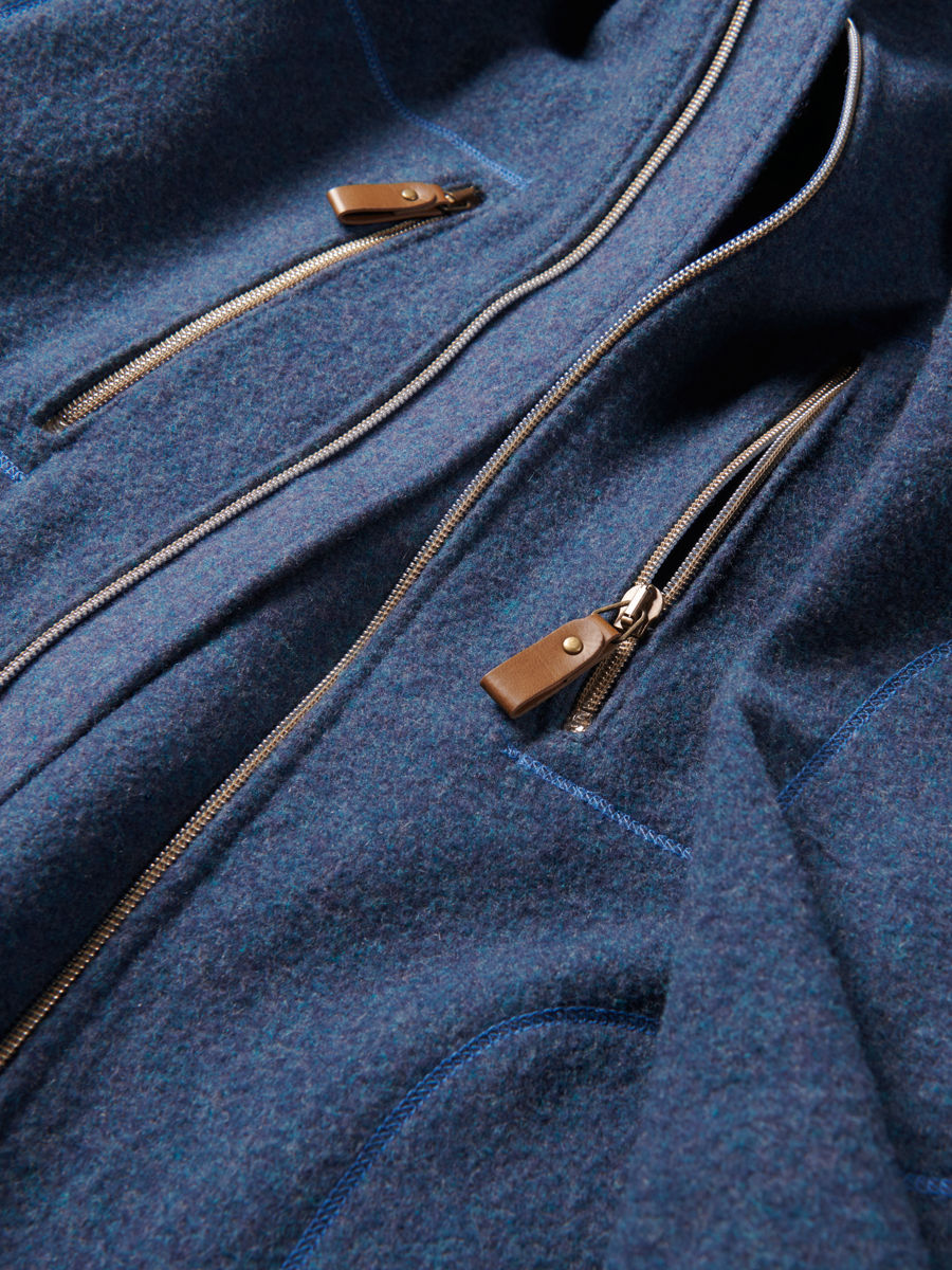 Merino Jacke PureWool Männer - Blau