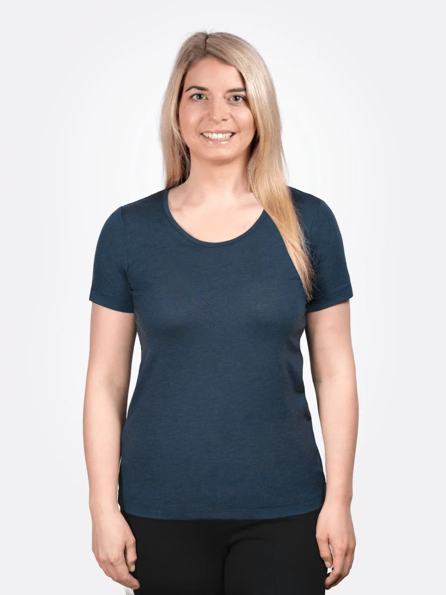 Merino T-Shirt PURE Frauen - Navy