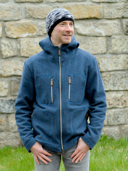 Merino Jacke PureWool Männer - Blau