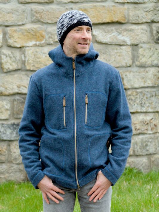 Merino Jacke PureWool Männer - Blau