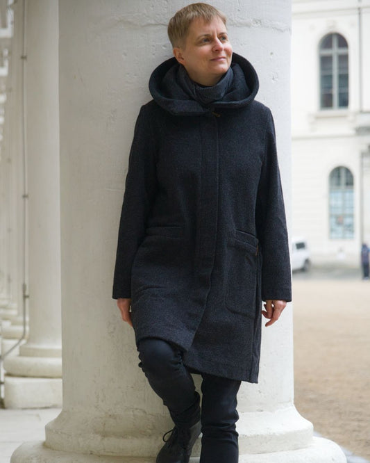 Merino Mantel NatureGlow | Graphit