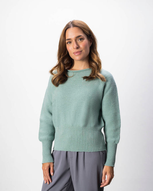 Pullover Fasan aus Lammwolle | Salbei