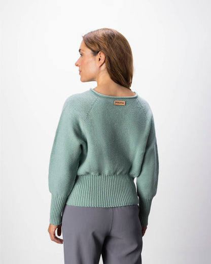 Pullover Fasan aus Lammwolle | Salbei