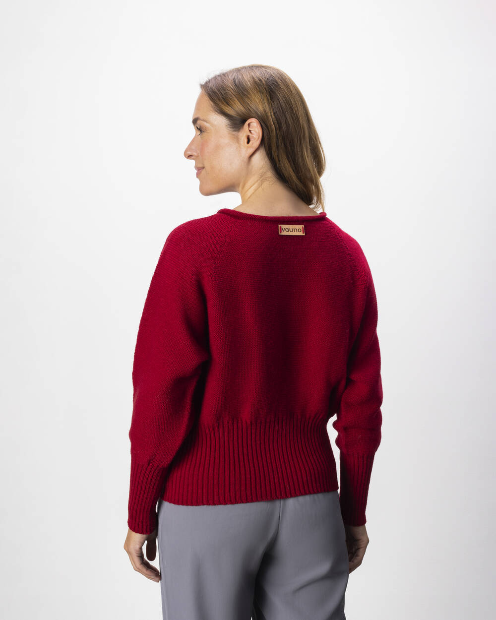 Pullover Fasan aus Lammwolle | Kranichrot