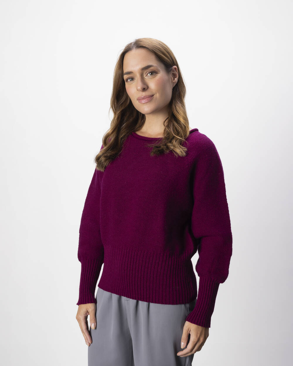 Pullover Fasan aus Lammwolle | Heideviolett