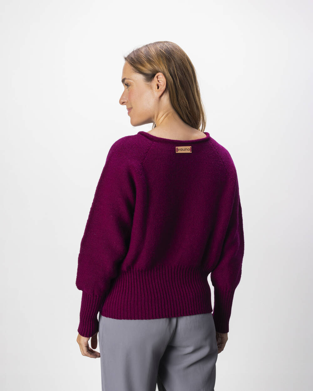 Pullover Fasan aus Lammwolle | Heideviolett
