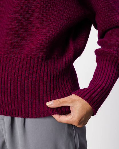 Pullover Fasan aus Lammwolle | Heideviolett