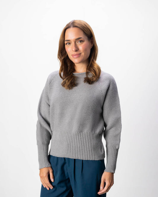 Pullover Fasan aus Lammwolle | Nebelgrau