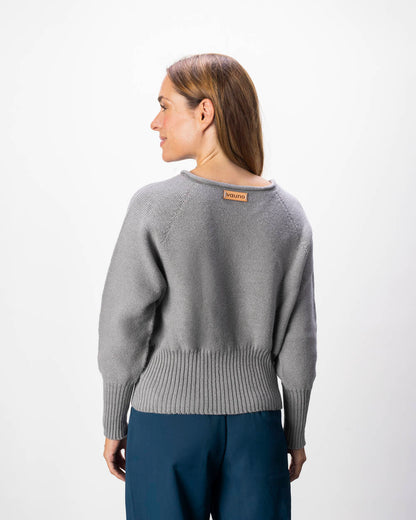 Pullover Fasan aus Lammwolle | Nebelgrau