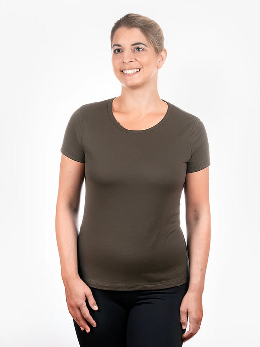 Merino T-Shirt PURE Frauen - Cappuccino