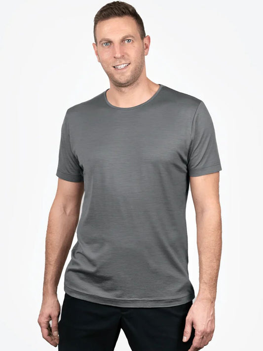 Merino T-Shirt PURE Männer - Asphalt