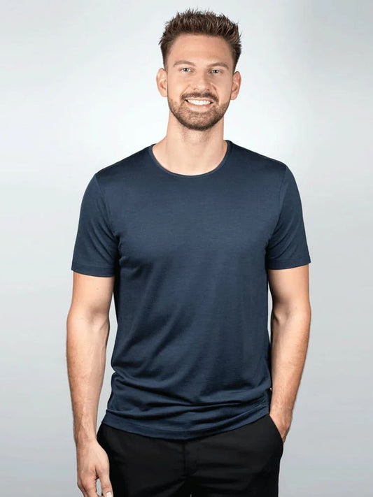 Merino T-Shirt PURE Männer - Navy