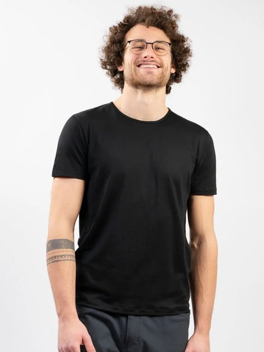 Merino T-Shirt PURE Männer - Schwarz