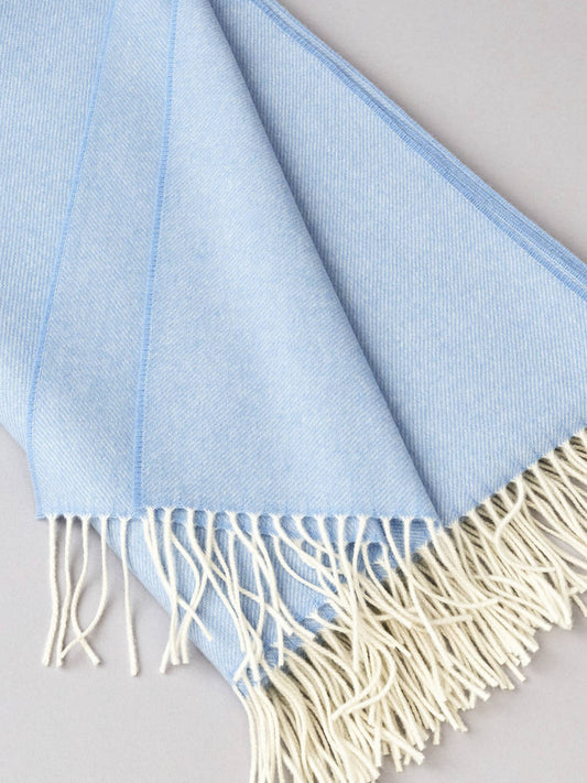 Merino Wolldecke "die Leichte" - Hellblau