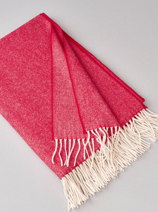 Merino Wolldecke "die Leichte" - Rot
