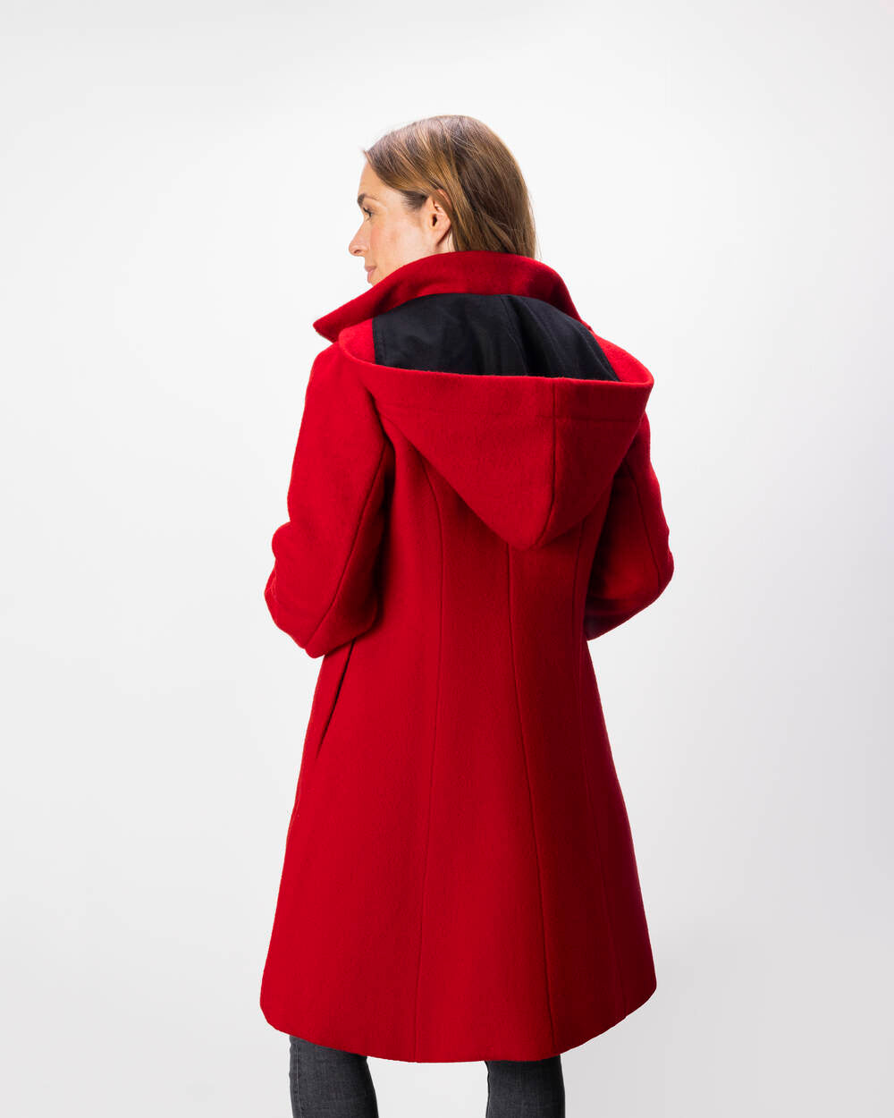 Wollmantel aus Schurwolle | Rot