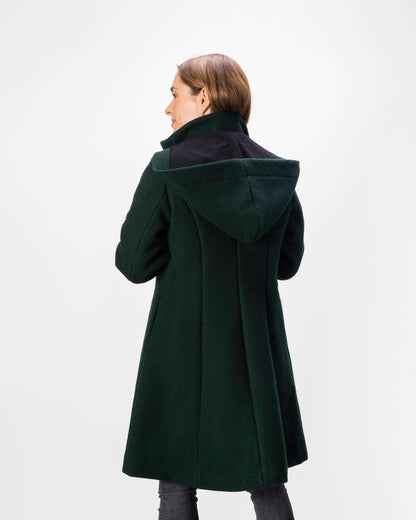 Wollmantel aus Schurwolle | Smaragdgrün